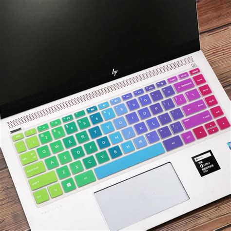 Colorful Silicone Keyboard Skin cover for HP Pavilion x360 14" Laptop ...