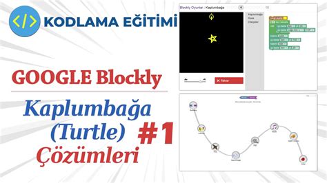 GOOGLE BLOCKLY GAMES - Kaplumbağa-3-1( Turtle Solution) - YouTube