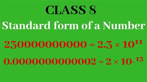 How to write standard form of a number | Why do we write a number in standard form | Class 8 ...