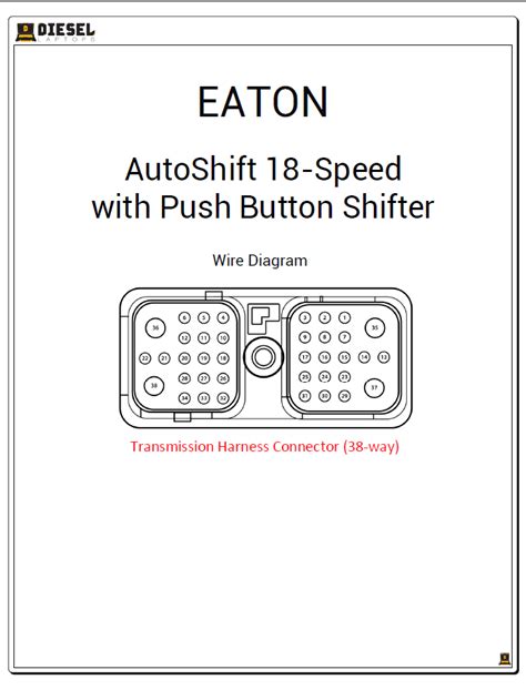 Eaton AutoShift 18 Speed with Push Button Shifter Wire Diagram