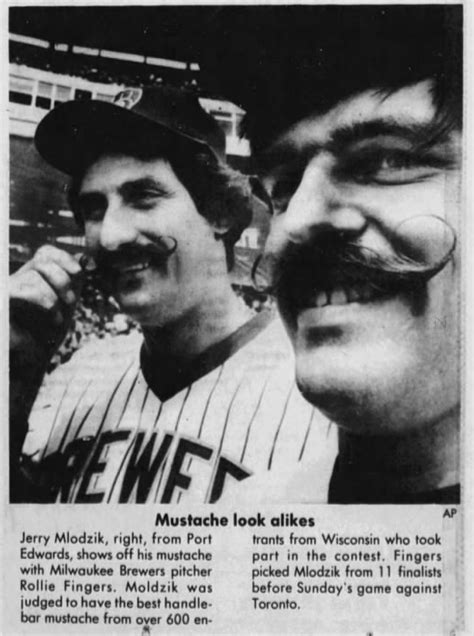 Rollie Fingers mustache contest - 1980s Baseball