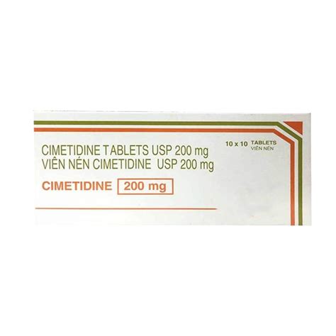 Thuốc Cimetidine 200mg Hộp 100 Viên – Điều Trị Loét Dạ Dày