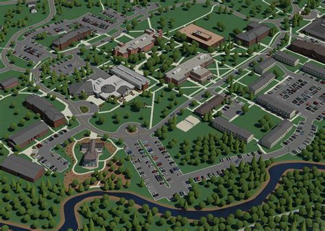 3D Vector Map Artwork: University of Pittsburgh at Bradford