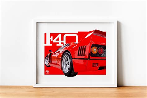 Impression Ferrari F40 | Ferrari f40, Man cave art, Ferrari poster