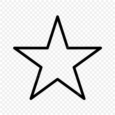 Lined Star Clipart Vector, Star Line Black Icon, Star Icons, Line Icons, Black Icons PNG Image ...