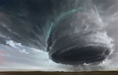 Wallpaper the sky, clouds, the wind, art, tornado, tornado, vortex images for desktop, section ...