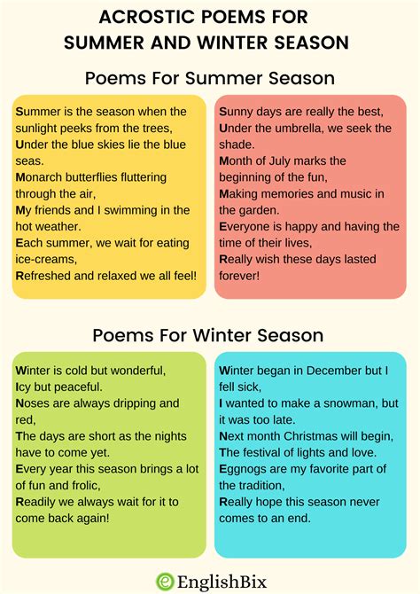 Acrostic Poem Examples