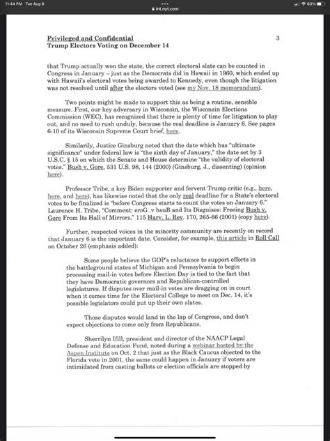 Kenneth Chesebro newly released memo. He laid out the fake electors plan and how Trump could ...