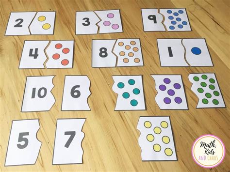 Preschool Number Puzzles for Numbers 1 to 10 - Math, Kids and Chaos