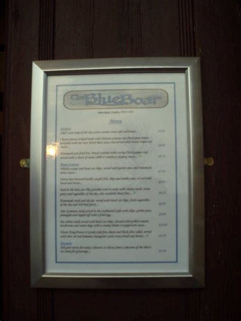 Menu at The Blue Boar pub & bar, Aldbrough, Main Road Cowden