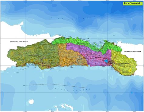 Peta Gorontalo HD Lengkap dan Keterangannya | Universitas negeri, Peta, Pulau