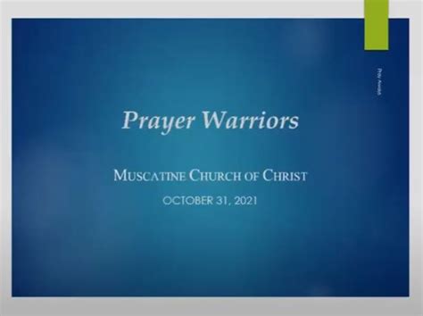 Prayer Warriors | Muscatine Church of Christ