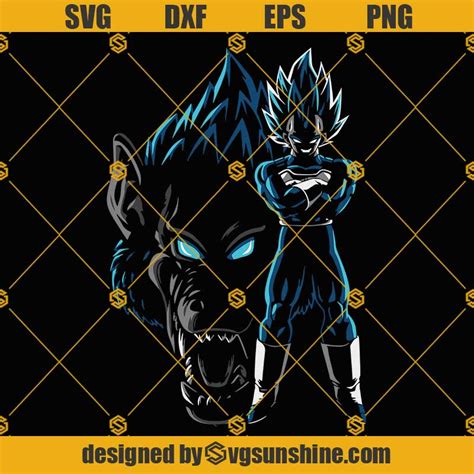 Vegeta Svg, Super Saiyan Svg, Dragon Ball Z Svg, Vegeta SVG PNG DXF EPS Cut Files For Cricut ...