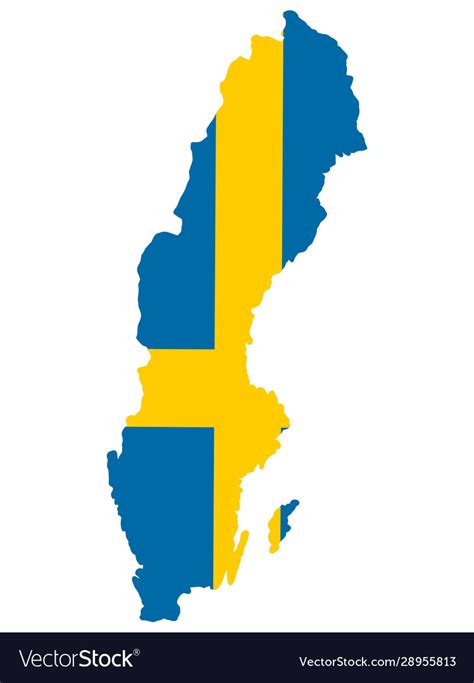 Sweden map flag eps 10 Royalty Free Vector Image