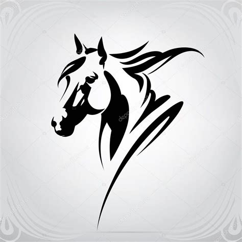 Vector Silhouette Horse Head — Stock Vector © nutriaaa #176064498