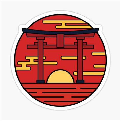 Sunset Torii Gate Sticker