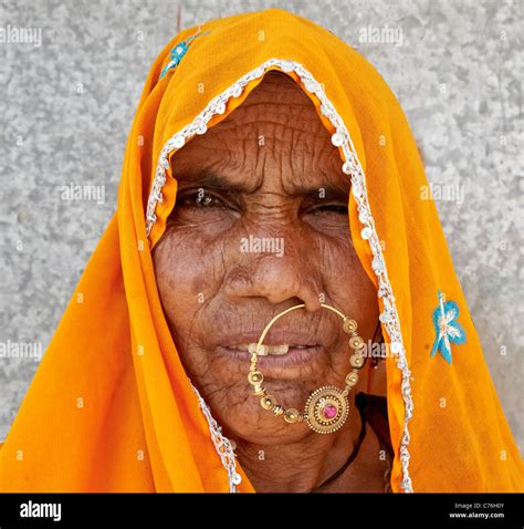 Old woman with nose ring hi-res stock photography and images - Alamy