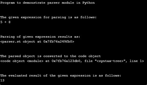 Python Parser | Working of Python Parse with different Examples