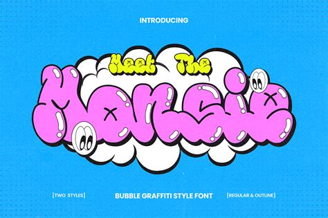 Monsie - Free Graffiti Bubble Font :: Behance