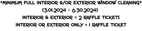 *MINIMUM FULL INTERIOR &/OR EXTERIOR WINDOW CLEANING* (3.01.2024 - 6.30 ...