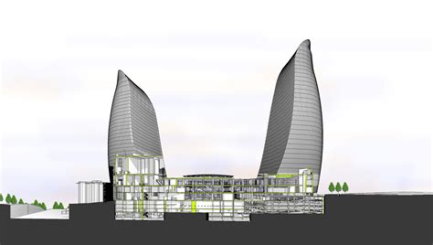 Gallery of Baku Flame Towers / HOK - 11