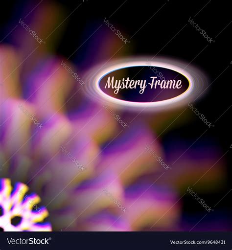 Mystic shiny card with circle ornament and color Vector Image