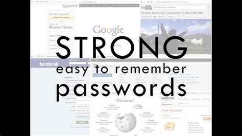 How to Create Strong Easy to Remember Passwords - YouTube