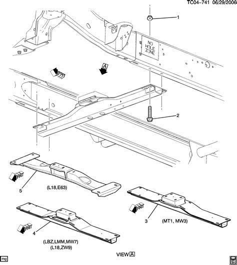 Cadillac ESCALADE ESV AWD - K2,3(03-43-53) FRAME/TRANSMISSION SUPPORTS ...