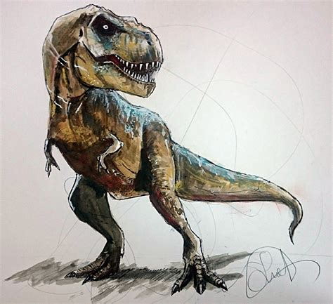 Jurassic Park T Rex Drawing at GetDrawings | Free download