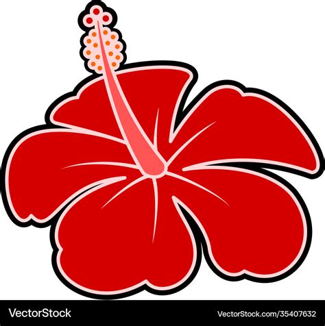 Hibiscus flower Royalty Free Vector Image - VectorStock