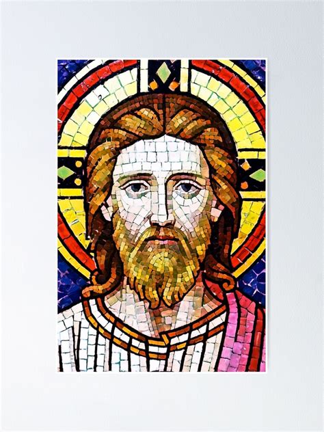 "Mosaic Jesus Face" Poster by muniralawi | Redbubble