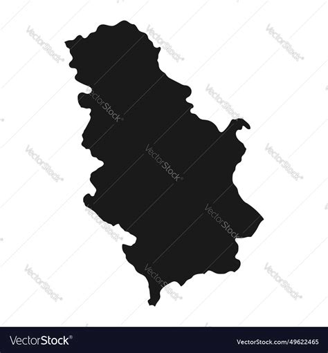 Highly detailed serbia map with borders isolated Vector Image