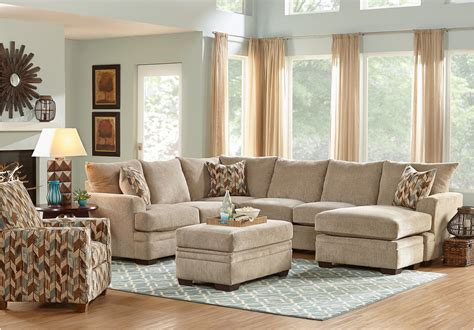 Sierra View Platinum 3 Pc Sectional Living Room - Living Room Sets (Beige) | Living room ...