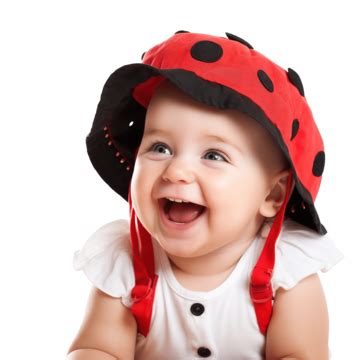 Cheerful Child Playing With Ladybug Hat Isolated, Ladybug, Cute, Animal PNG Transparent Image ...