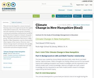 Climate Change in New Hampshire (final) | OER Commons