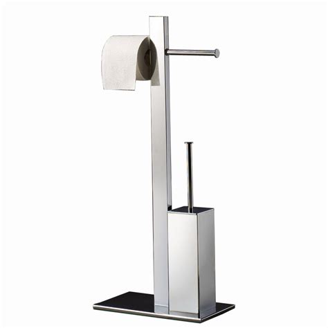 Nameeks Gedy Chrome Freestanding Floor Toilet Paper Holder at Lowes.com