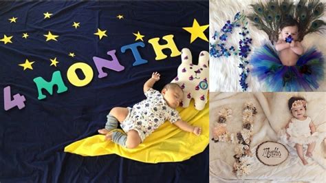 4th Month Baby Photoshoot Ideas at Home | Monthly Baby Photoshoot Ideas | Creative ...