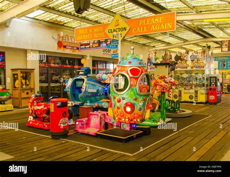 Childrens amusements Clacton Pier Clacton on Sea Essex England Stock ...