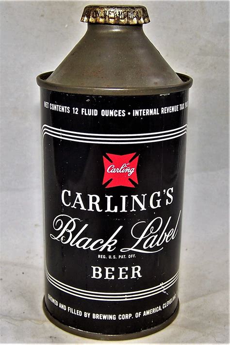 Lot Detail - Carling's Black Label Cone Top Beer Can I.R.T.P