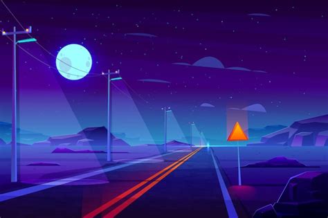 Night Road Vectors & Illustrations for Free Download | Freepik