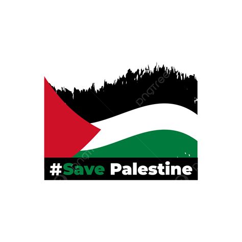 Palestine Flag Vector Art PNG, Save Palestine With Transparent Flag ...