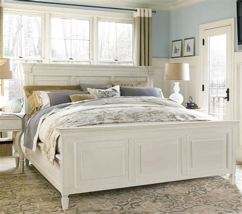 Country-Chic White Queen Size Bed Frame | Coastal bedroom furniture, White bed frame, Bedroom ...