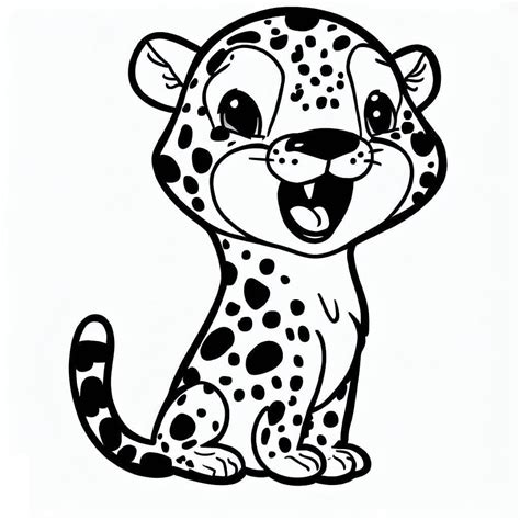 Baby Cheetah coloring page - Download, Print or Color Online for Free