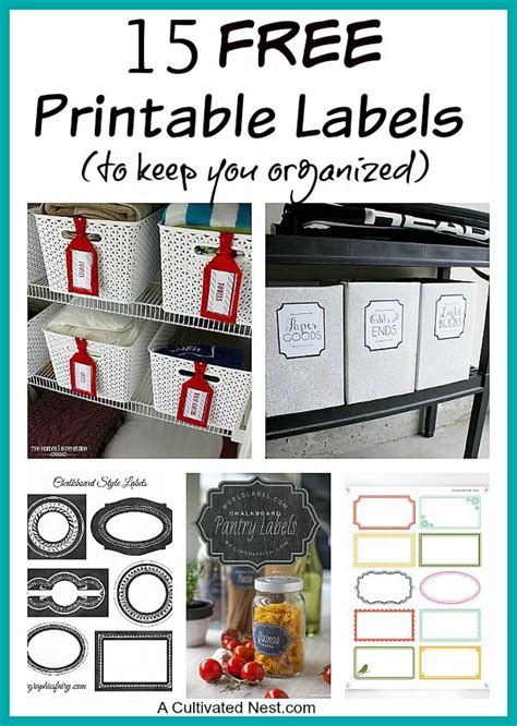 Free Printable Labels for Organizing | A Cultivated Nest