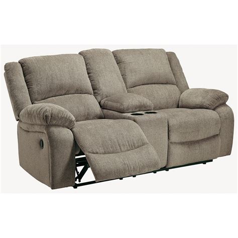 Signature Design by Ashley Draycoll Double Reclining Power Loveseat w/ Console | A1 Furniture ...