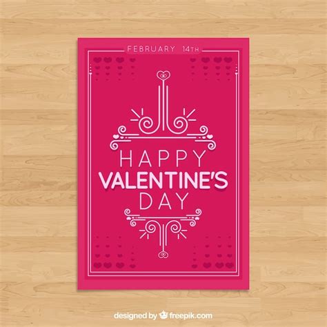 Free Vector | Valentine's day card template