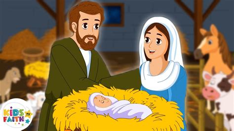 The Birth Story of Jesus Christ | Animated Bible Story for kids | Kids Faith TV Chords - Chordify