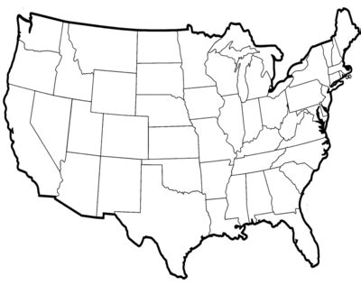 Blank Us Political Map - ClipArt Best