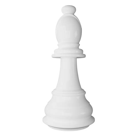 White bishop chess piece clipart flat design icon isolated on ...