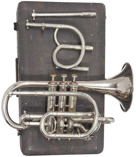 Vintage Bb/C Cornet with no maker's name, marked "US"